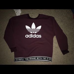 Adidas crewneck 3 stripe sweatshirt